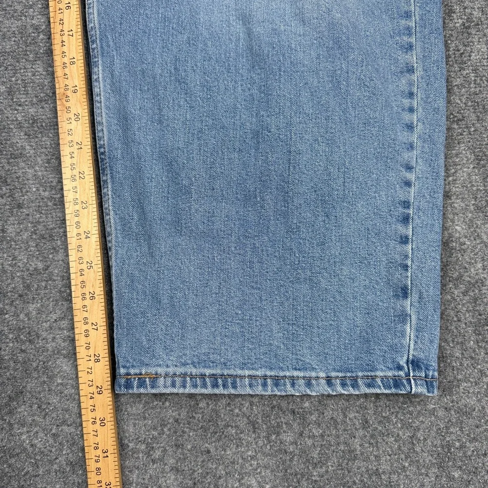 Levi's 550 Relaxed Fit Jeans Men's W50 L30 Light Wash Blue Tapered Stretch Denim